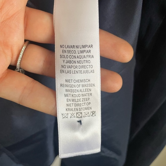 Adrianna Papell Blue Chiffon Beaded Halter Dress. New Without Tags. - Picture 3 of 11